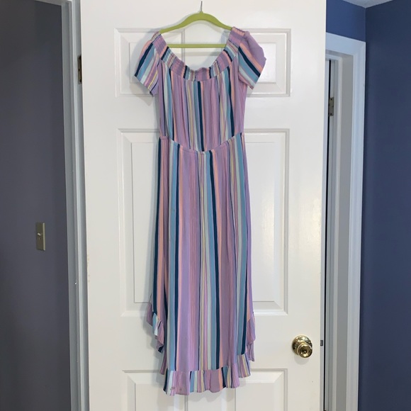 Striped hi-low romper - Picture 4 of 4